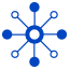 Blue web network icon