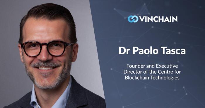 vinchain is honored to announce a high-level specialist in our team, dr paolo tasca!