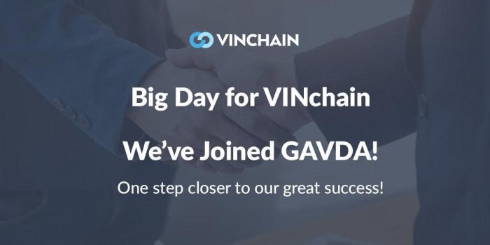 big day for vinchain - we’ve joined gavda! 