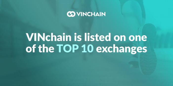 vinchain is listed on one of the top 10 exchanges