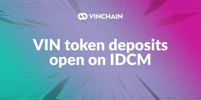 vin token deposits open on idcm