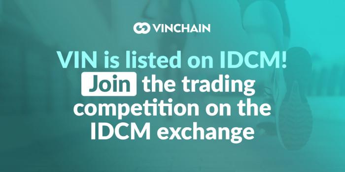vin is listed on idcm! join the trading competition and win tokens!