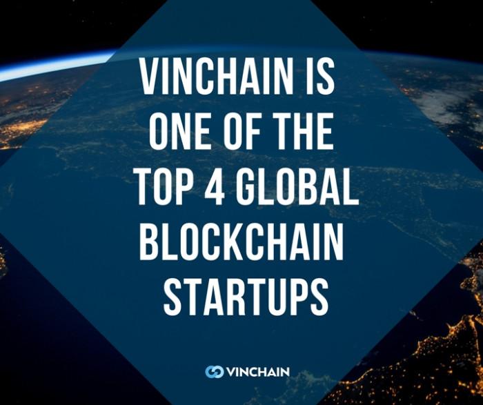 vinchain is one of the top 4 global blockchain startups